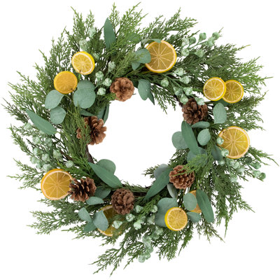 Faux Eucalyptus 22'' Wreath