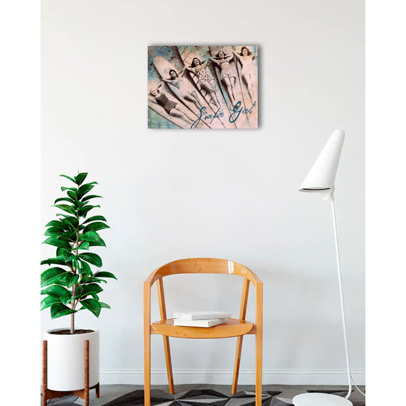 «Surfer Girl» par Brandi Fitzgerald, impression sur toile tendue, H 12 po x l 16 po x P 1,5 po