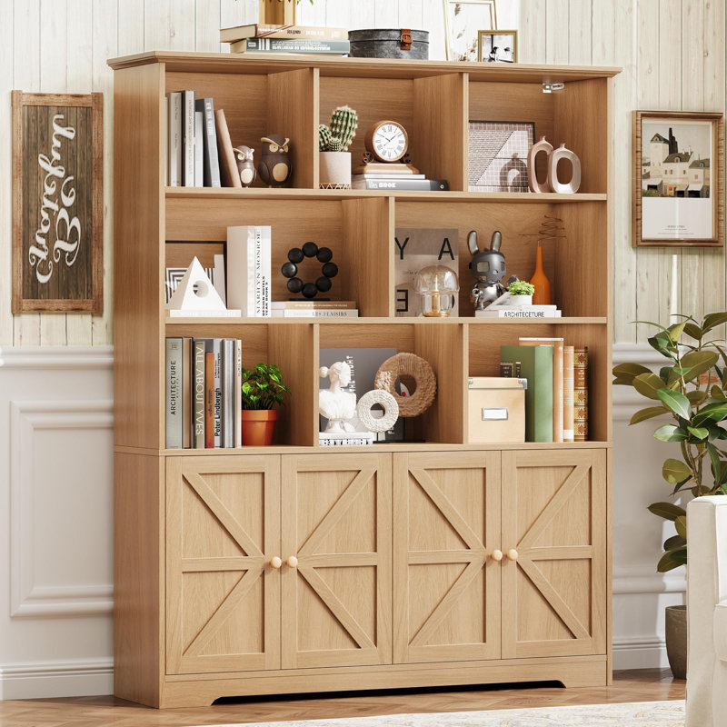 Bibliothèque pour enfants avec rangement, Brun