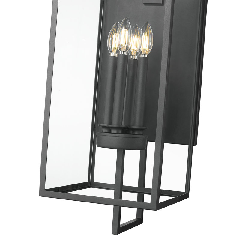 Lamont 34" High 4-Light Outdoor Wall Sconce - Textured Black