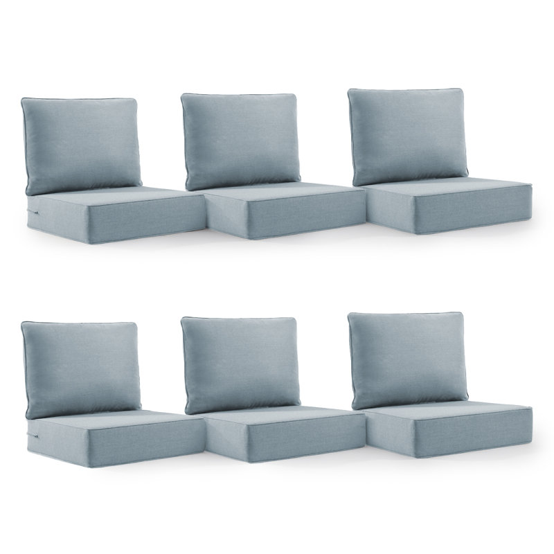 Outdoor Cushions For Patio Furniture,Outdoor Seat Cushion Set 24 X 24 X 6 Inch,Waterproof & Fade Resistant Outdoor Chair Cushions,Deep Patio Chair Cushion With Removable Cover