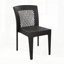 Ensemble de 2 chaises de salle à manger d'extérieur empilables durables, cadre en rotin PE résistant aux rayons UV et en acier pour patio, jardin, balcon, supporte 400 lb