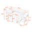 Lit mezzanine simple en bois avec armoires, DEL, escaliers et tablettes-1504059532