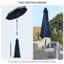 Parasol de patio de 9 pi avec bouton poussoir inclinable et manivelle Outsunny-908252948