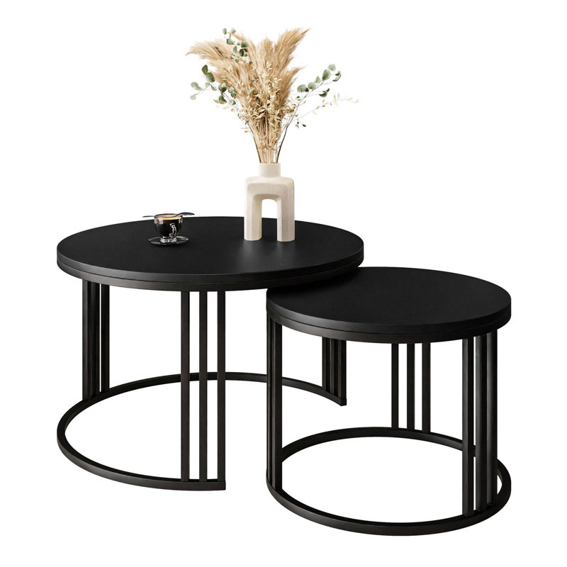 Downey Coffee Table, Black Matt, Black