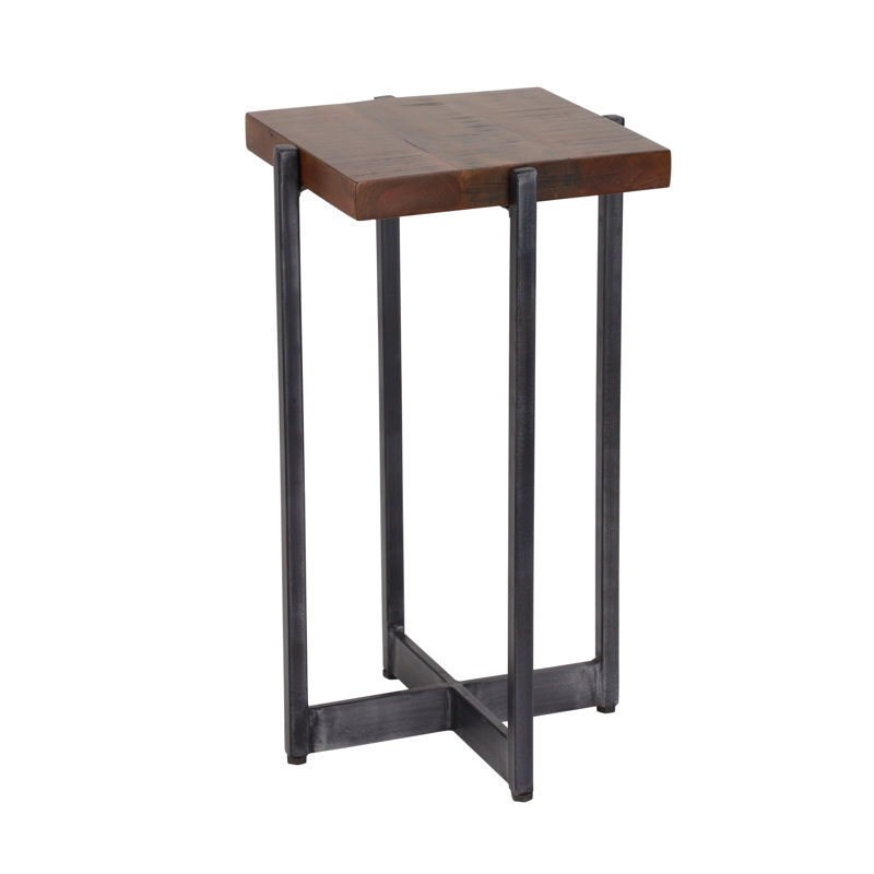 Flores Solid Wood Top End Table