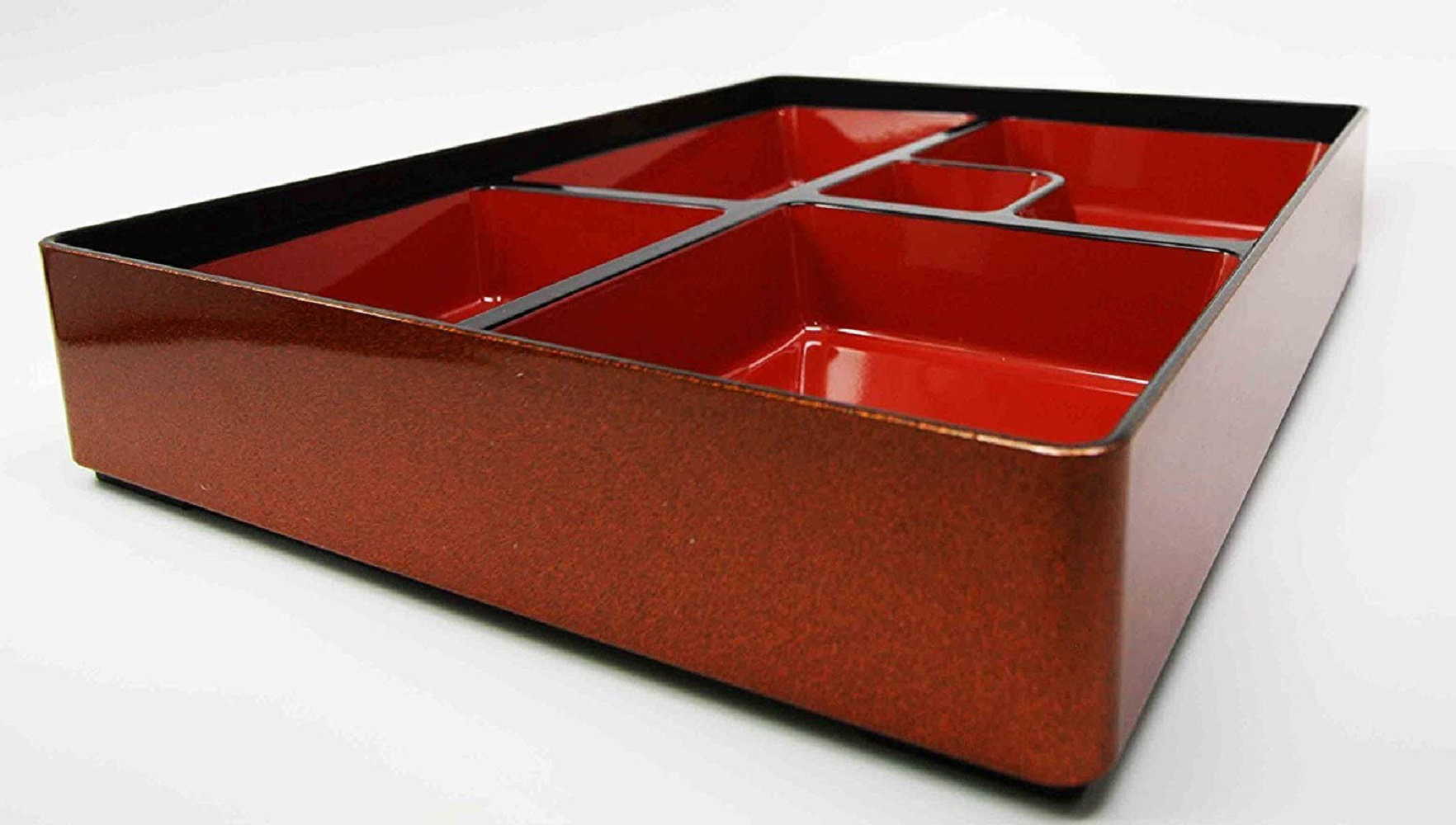  Japanese Gold Colored 5 Compartments Two Piece Bento