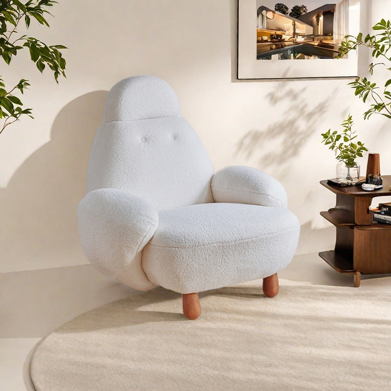 Chaise d'appoint de style intemporel avec sherpa