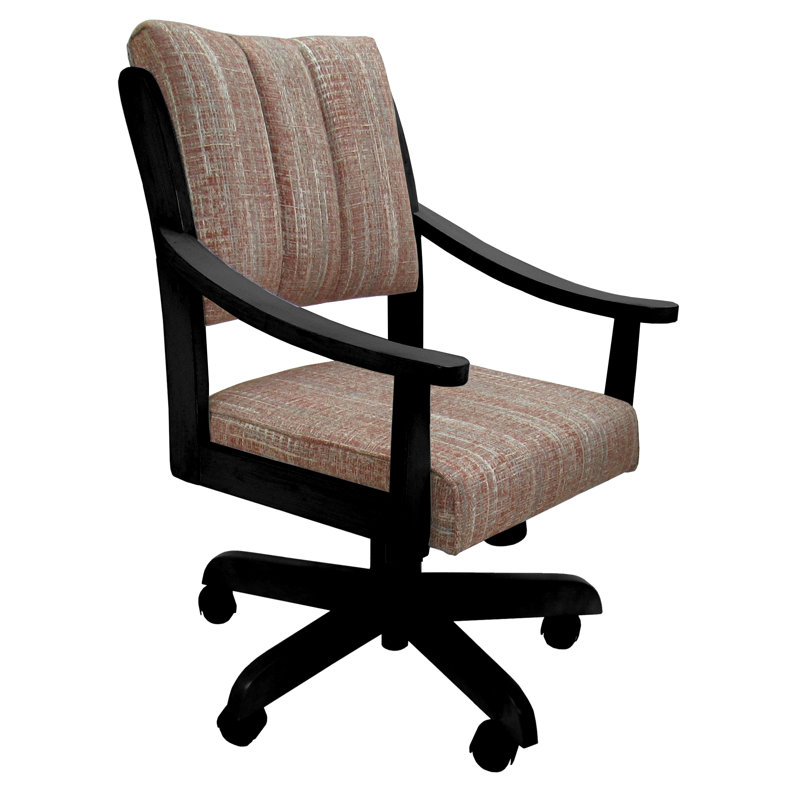Chaise en bois massif Casa Caster - wapiti du Nord-Ouest - blanc antigue, Watusi Madder, Noir
