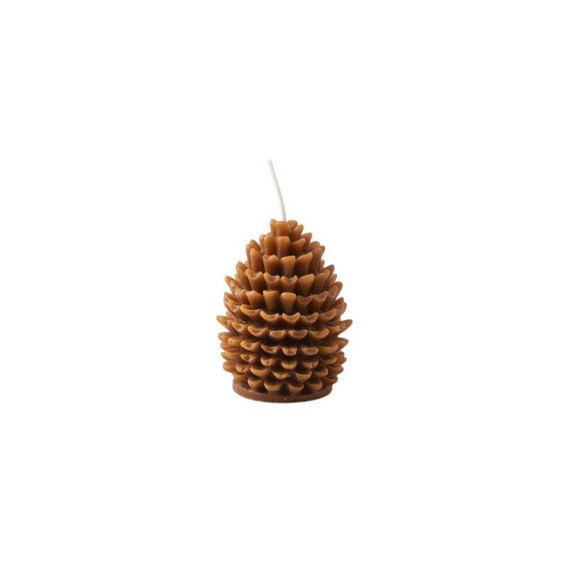 Bougie dimensionnelle brune 3 po Pinecone