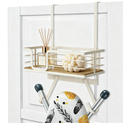 Over The Door Or Wall Mount Ironing Board Hanger And Iron Caddy Storage Organizer For Laundry Room
