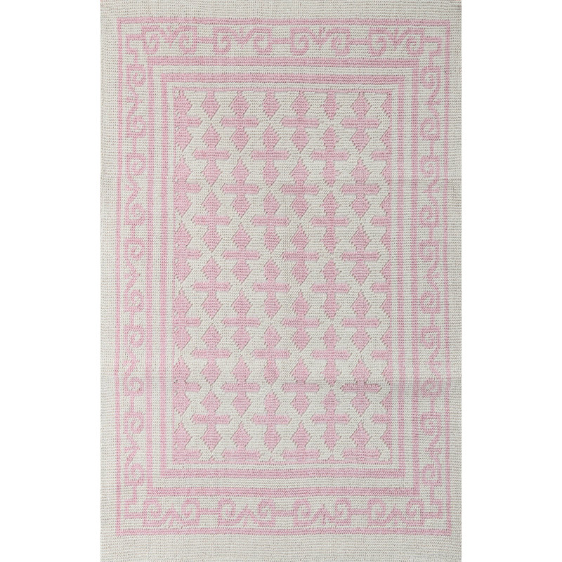 Allaire Cotton Oriental Indoor Rug, Rectangle 4' x 6'
