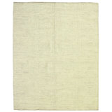 Pyramids Wool Geometric Area Rug in Ivory/Gray