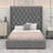 Tall Headboard Upholstered Bed With Handmade Deep Button Tufted-108813556