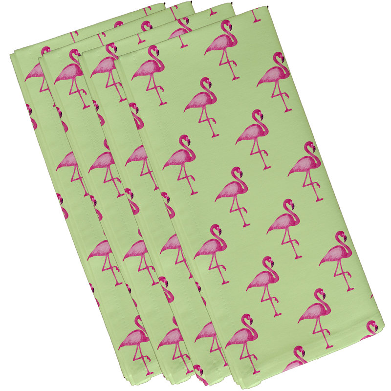Ensemble de serviettes 4 pièces Josefien Flamingo, Vert