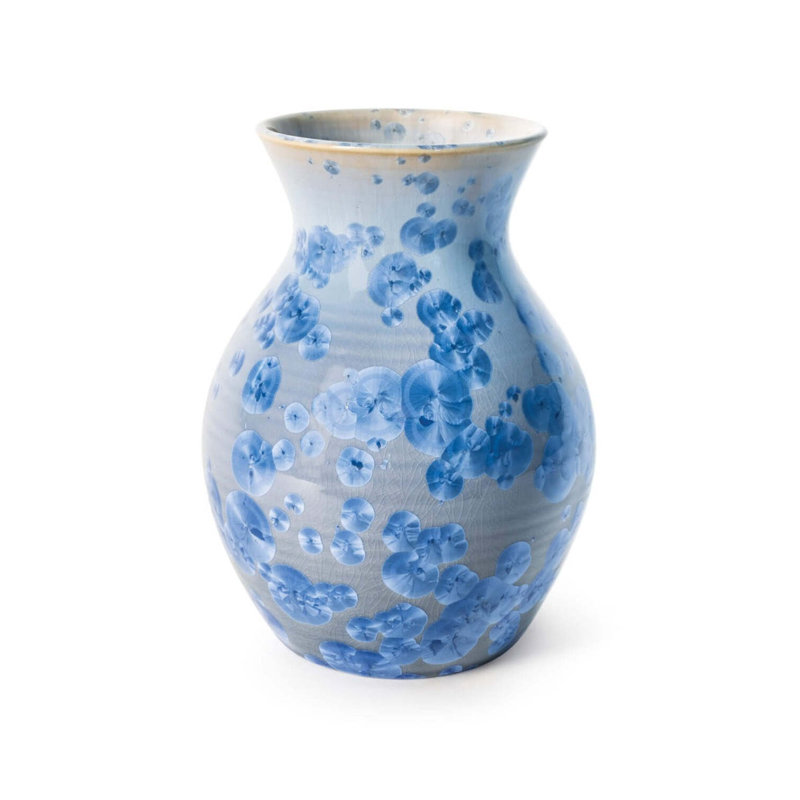 Curio Handmade Stoneware Table Vase, Cobalt