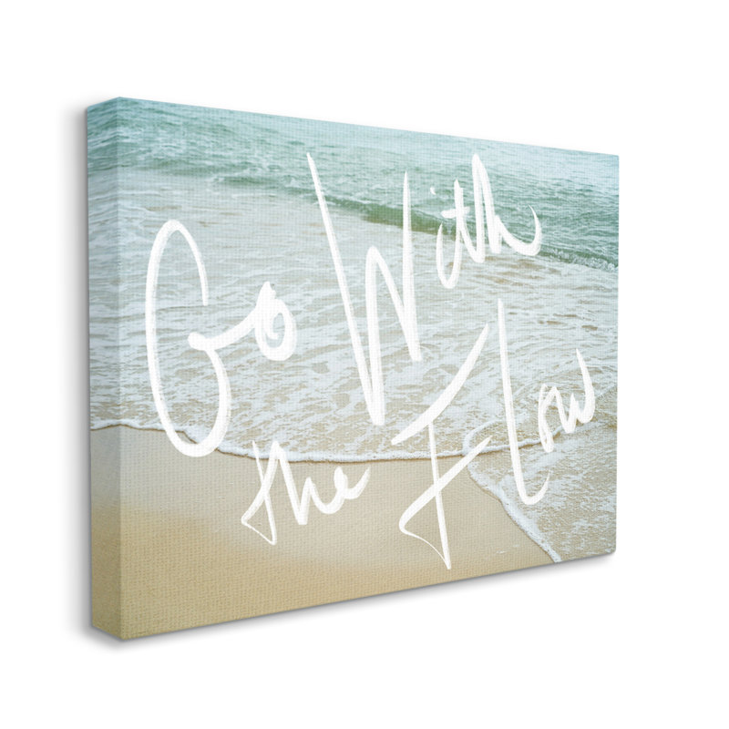 «Kaniel Go with the Flow Expression Beach Tide» par Daphne Polselli - impression, Toile tendue, H 36 po x l 48 po