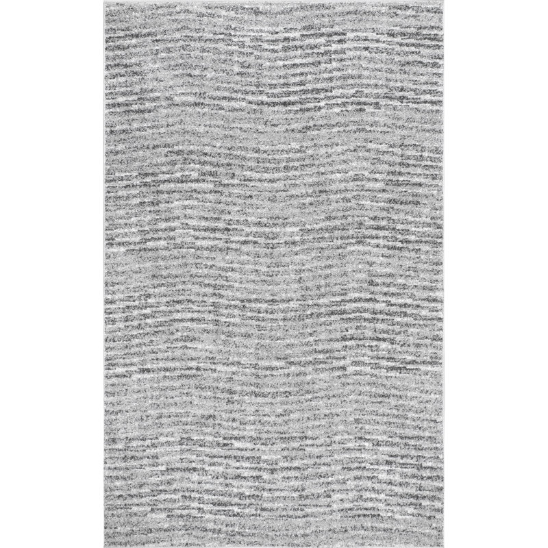 Tapis performance gris transitionnel à motif abstrait Artimas, Rectangle de 9 pi x 12 pi