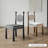 Black Solid back side Chair(Set of 2)