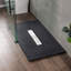 Base de douche rectangulaire à surface solide de 47,25 po x P 35,4 po, antidérapante, profil bas, sans courbe, accessible en fauteuil roulant-87073661-87073662