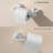 Toilet Paper Holder Wall Mount And Hand Towel Ring Set, Sus 304 Stainless Steel Double Post Pivoting Tissue Roll Holder, Modern Bathroom Hardware Accessories Set-117446446