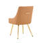 Chaise de salle à manger rembourrée en cuir moderne avec dossier capitonné à losanges - sièges confortables et élégants pour la salle à manger, le bureau et le café (ensemble de 2) (seulement une chaise)-528667145-528667151-528667377
