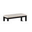 Banc à hauteur de comptoir style avec siège et repose-pieds rembourrés en mélange de lin gris
