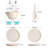16-Piece Embossed Ceramic Dinnerware Set with Lids & Spoons - Set for 4