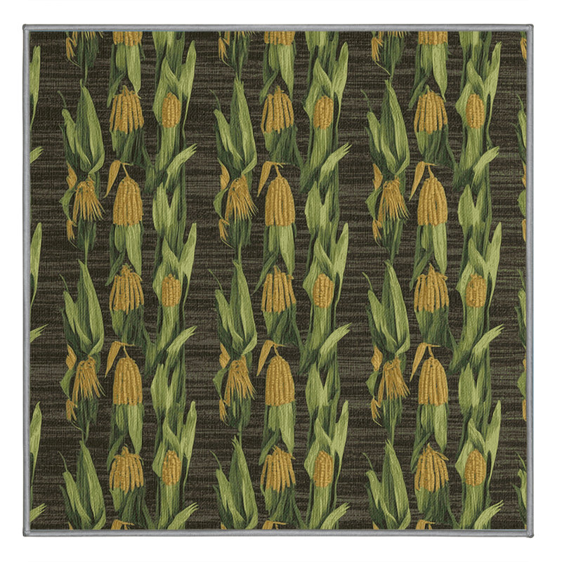  Tapis lavable à tiges de maïs, Rond 6 pi