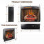 Foyer électrique de 28 pouces avec ensemble de garniture amovible, chauffage à panneau tactile, foyer sans fumée, flamme réglable et luminosité de lit de braise, 1 500 W de chaleur, 5 000 / H, 400 pieds carrés Pi. Plage de chauffage, 3 installation