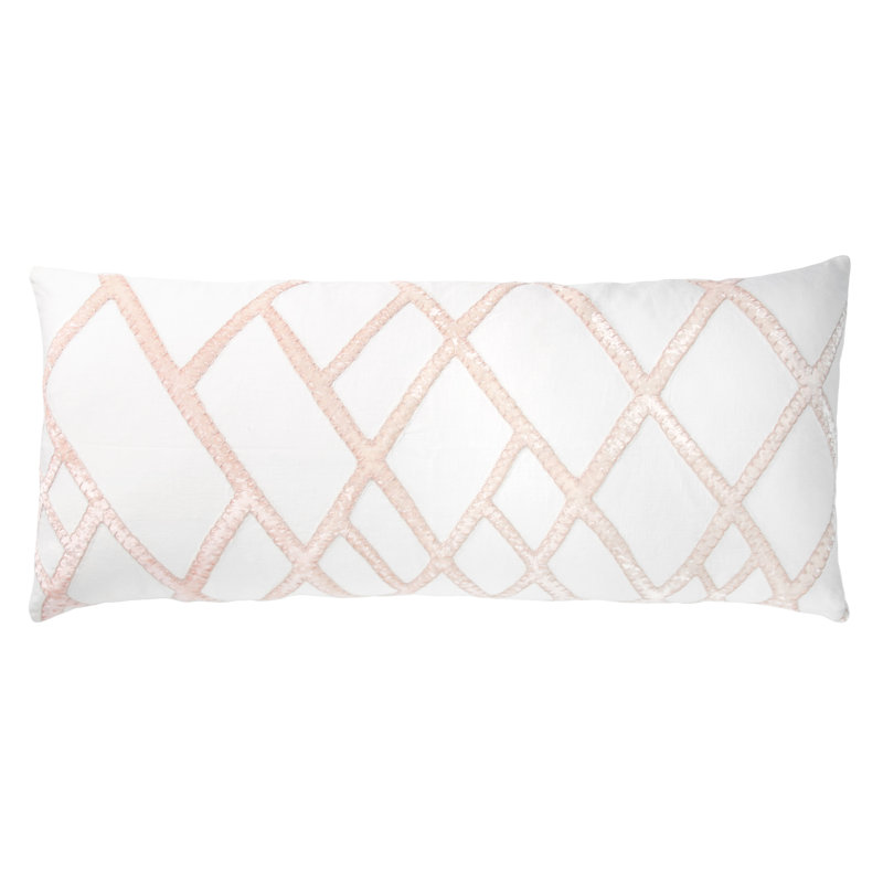 Net Velvet Lumbar Pillow Cover & Insert, Blossom