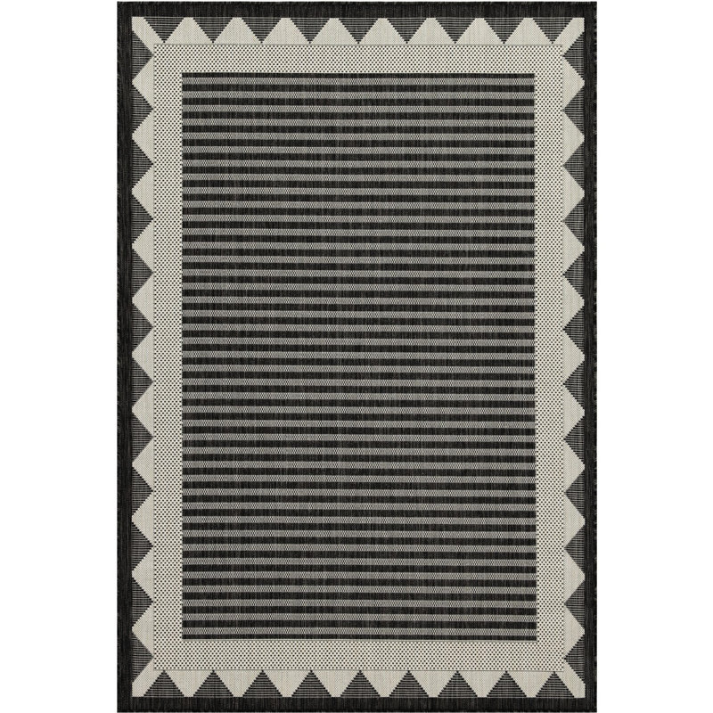 7 Ft. 10 In. X 3 Area Rug - Sunshine Gchar2014 Anthracite Polypropylene, For Indoor And Outdoor Living, Stain , & Pet Collection Outdoor, Approved