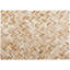 Espina Cowhide Geometric Area Rug in Caramel