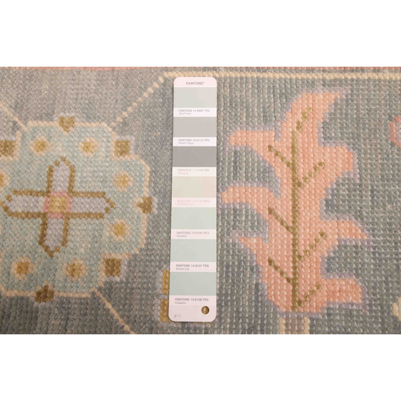 Tapis moderne sauge Oushak 9 pi 11 po x 13 pi 9 po