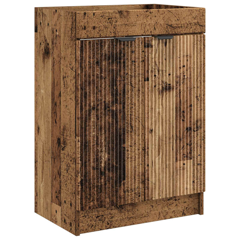 56 mm Single Double Bathroom Vanity Base, Old Wood