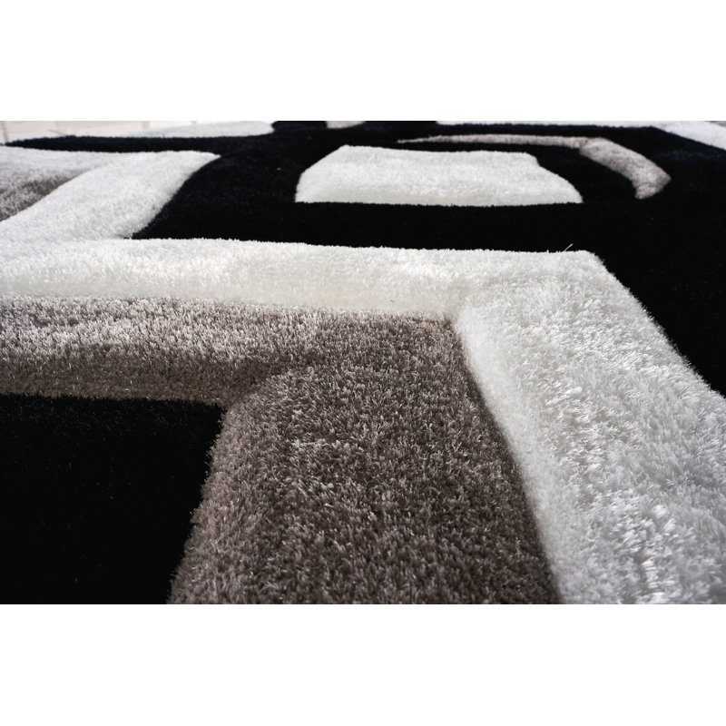 Tapis à poils longs Hathaway, 3 pi 5 po x 5 pi 5 po