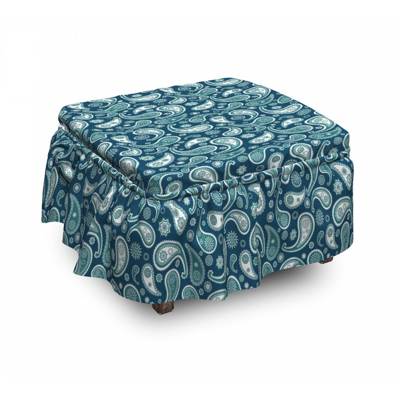 Housse pour repose-pieds eastern motif cachemire