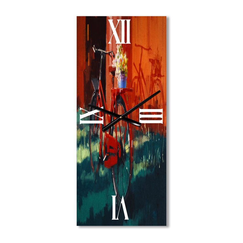 Horloge murale vélo avec seau, Petit