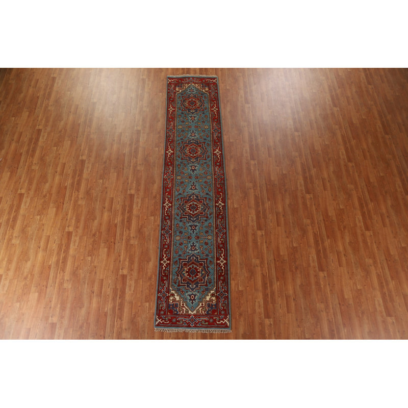 Tapis de couloir oriental en laine Heriz Serapi