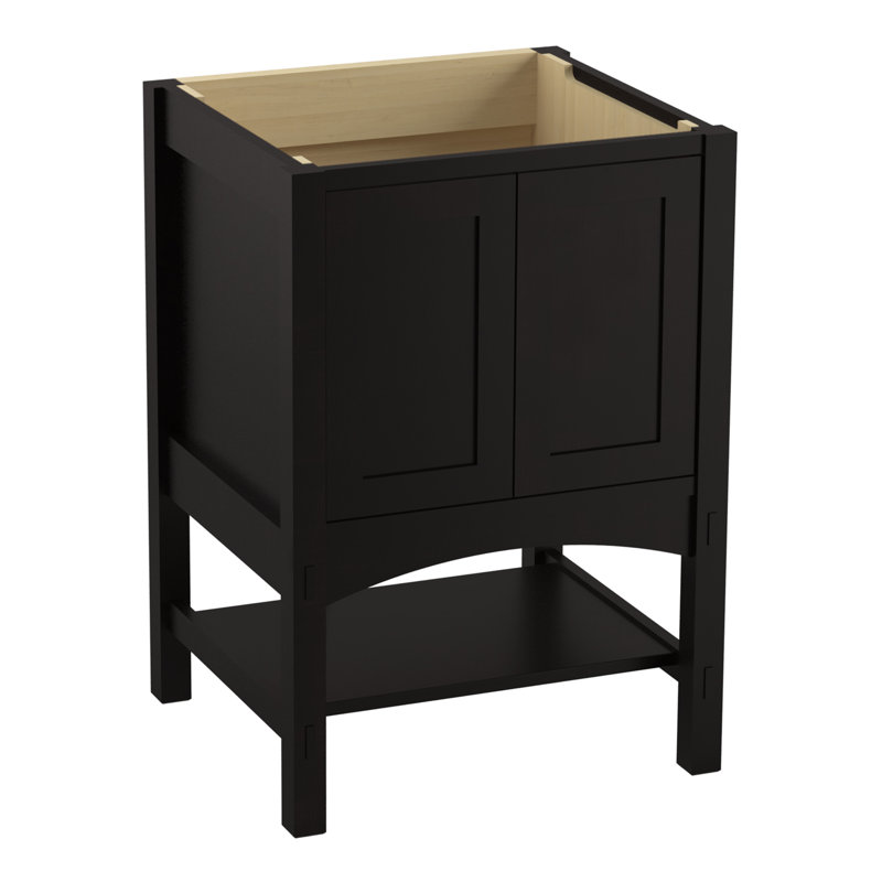 Base de meuble-lavabo 24 po avec 2 portes Marabou ™, Batiste noire