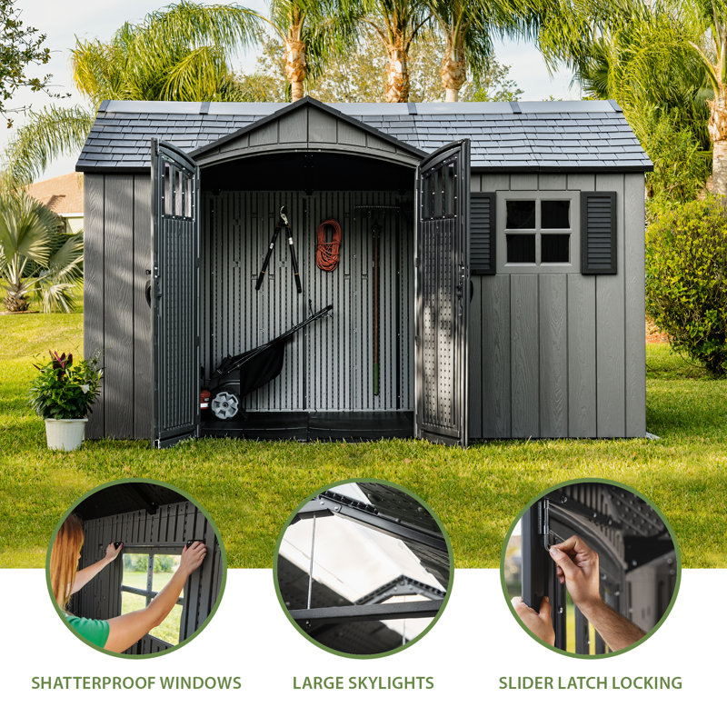 12.5-Foot X 8-Foot Outdoor Storage Shed