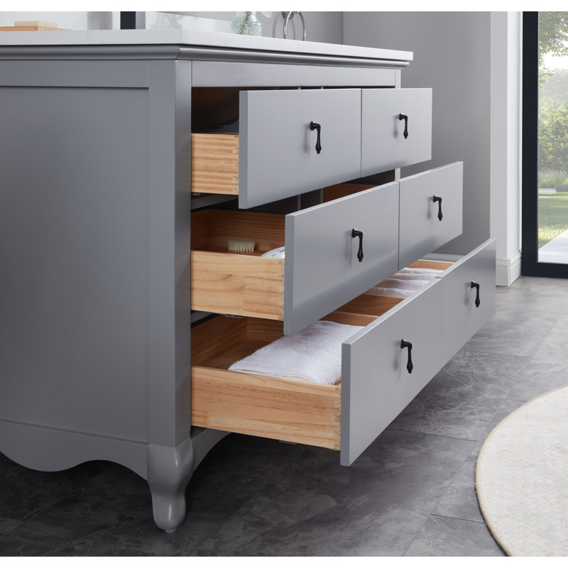 48" Solid Wood Sink Vanity  With 1' Artificial Stone Top, Cadet
