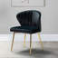 Fauteuil d'appoint moderne en velours avec dossier capitonné Euclid H 29 po-764843815