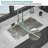 Topmount Drop In Kitchen Sink Double Bowl