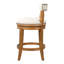 Tabouret de comptoir pivotant rembourré avec structure en bois massif Carollynn-1493860063