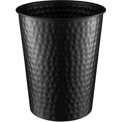 Hand Hammered Metal 1.8 Gallon Wastebasket Trash Can For Home Office Bedroom, Bathroom Decor