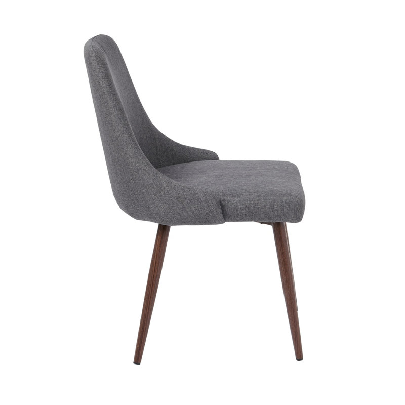 Chaise d'appoint moderne 2 pièces, Gris foncé