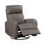 Fauteuil inclinable luxueux en cuir moka avec mouvement pivotant pour un confort et un style inégalés dans votre salon