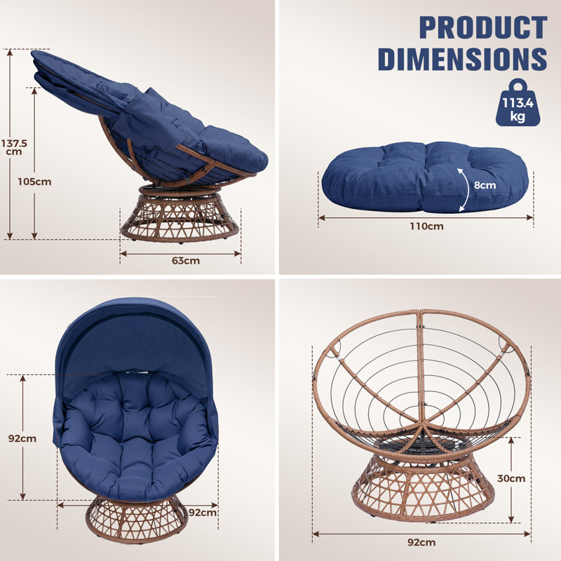 Outdoor Lounge Chair, Blue