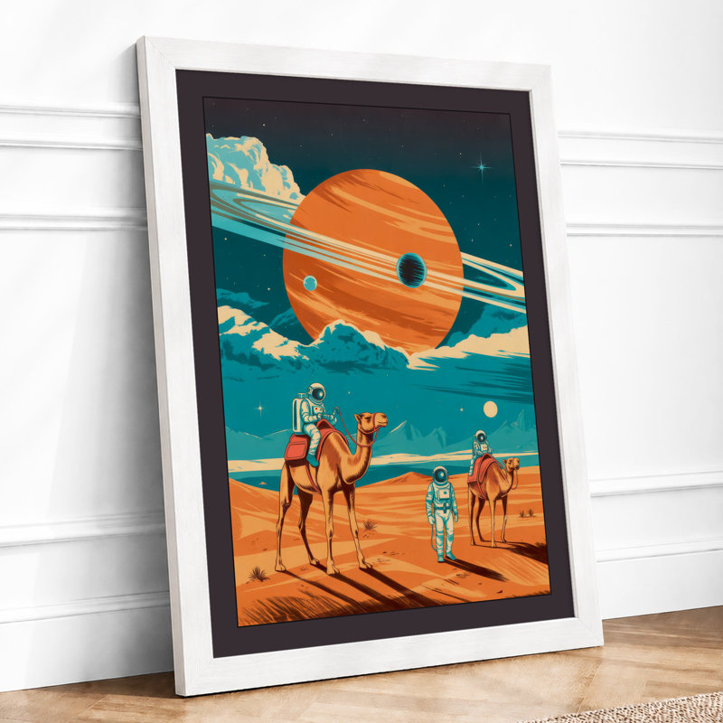 Desert Explorers Retro - Framed Print, A1 - 84.1 x 59.4 cm, White
